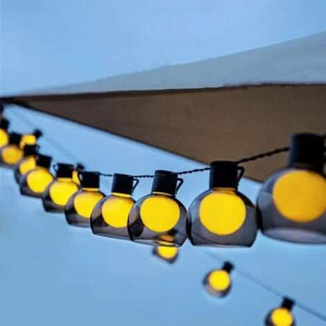 Guirlande Lumineuse Extérieur 10m - 40 Ampoules G50,USB - Lumière Chaude Étanche - Décoration Jardin, Mariage & Fêtes - Éclairage d'Ambiance (1/5)