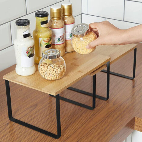 LOLLANDA Étagère de rangement deux pièces pour salon, étagère à épices pour cuisine, organiseur de table (1/4)