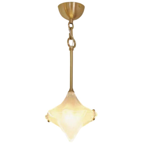 Suspension vintage en verre LOLLANDA, suspension en forme d'étoile de style français, pour salon (éclairage tricolore à spectre complet) (1/5)