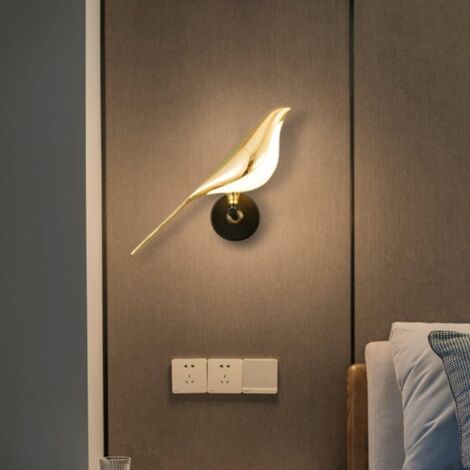 Appliques murales décoratives modernes, appliques murales en forme d'oiseau à lumière chaude, lampes LED à économie d'énergie (1/5)