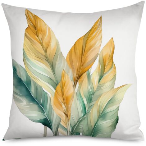 Housse de coussin à motif feuilles de séneçon (1/5)