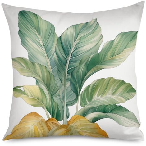 Housse de coussin à motif feuilles de menthe, frais (1/5)