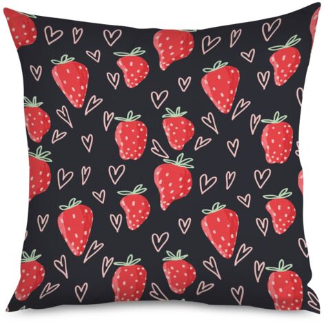 Housse de Housse Coussin Motif Fraises Chic (1/5)