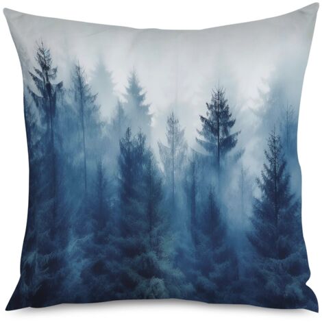 Housse de coussin, Coussin décoratif forêt mystique, ambiance apaisante (1/5)