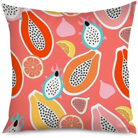 Housse de coussin ananas et pastèque kawaii (1/5)
