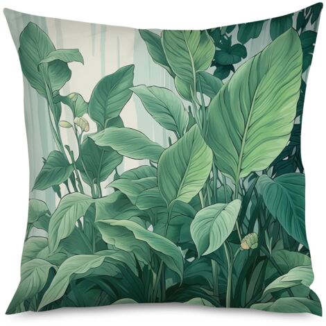 Housse de Housse Coussin Plantes Tropicales, Style Nature (1/5)