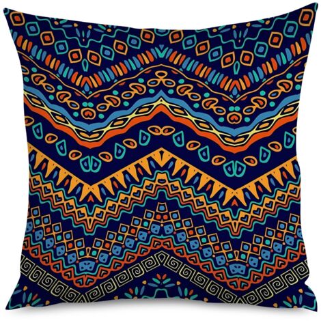 Housse de coussin motifs vagues, océan ethnique (1/5)