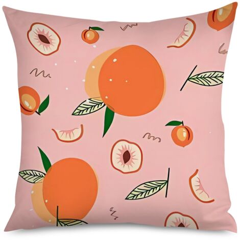 Housse de Coussin Motif Pêches Doux (1/5)