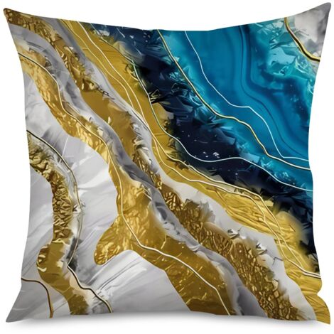 Housse de Coussin Effet Marbre Tendance (1/5)
