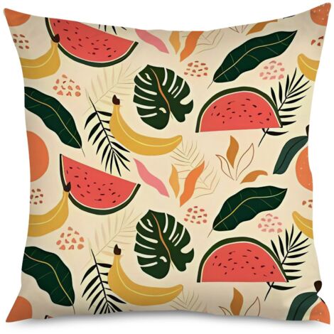 Housse de Coussin décoratif citron et orange kawaii (1/5)