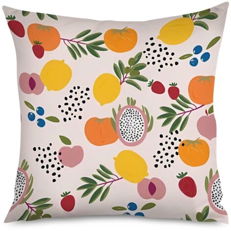 Housse de coussin fruits mignons, style enfant (1/5)