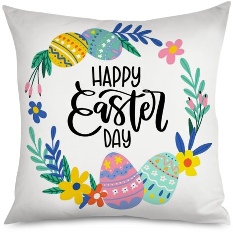 Housse de Coussin décoratif famille lapins, tendre (1/5)