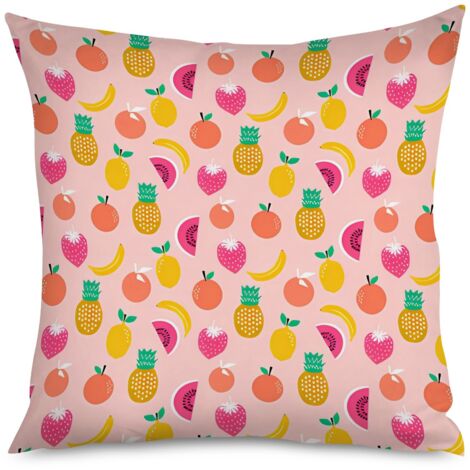 Housse de coussin mangue souriante, exotique (1/5)