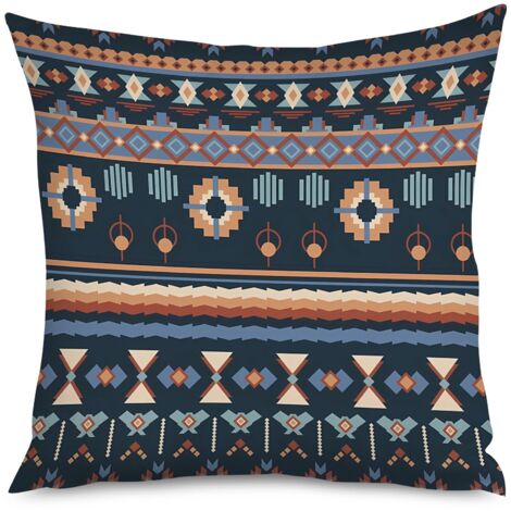 Housse de Coussin with motifs ethniques, couleurs chaudes (1/5)