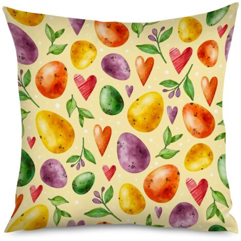 Housse de coussin œufs dorés, fête pascale (1/5)