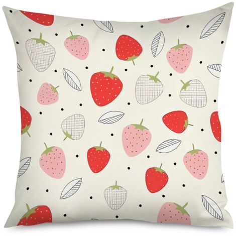 Housse de Housse Coussin Fraises Élégant Maison (1/5)
