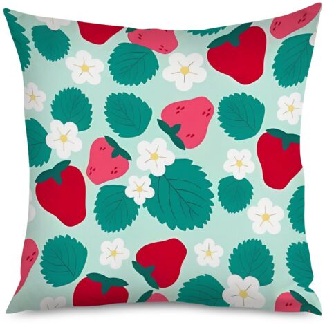 Housse de Housse Coussin Fraises Moderne Salon (1/5)