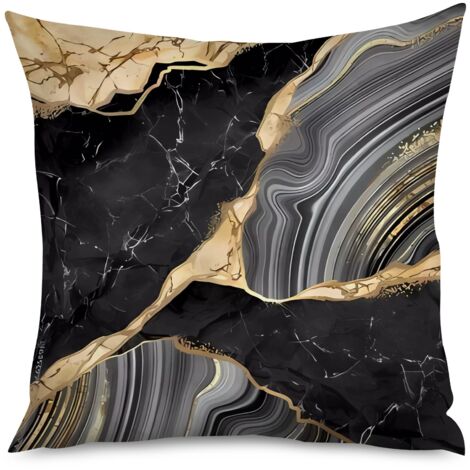 Housse de Coussin Effet Marbre Élégant (1/5)