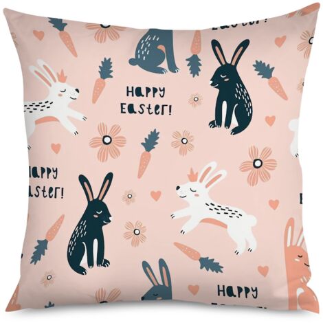 Housse de coussin œufs décorés, motifs fleuris (1/5)