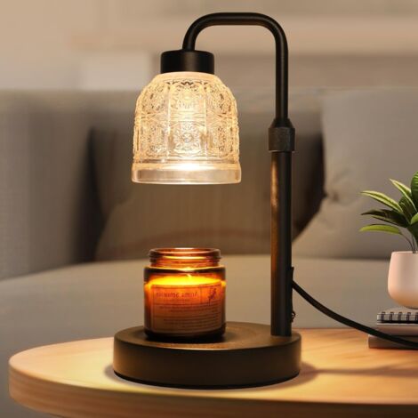 Chauffe-bougie à intensité variable avec minuterie et hauteur réglable, cadeau idéal pour la décoration intérieure (noire) (1/5)