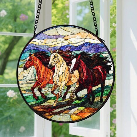 Capteur de Soleil en Vitrail Décoration Spirituelle pour Maison 9cm (1/4)