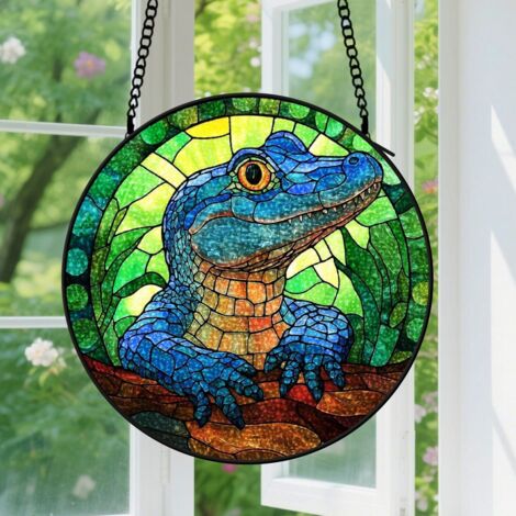 Capteur de Soleil en Vitrail  Décoration Spirituelle pour Maison 9cm (1/4)