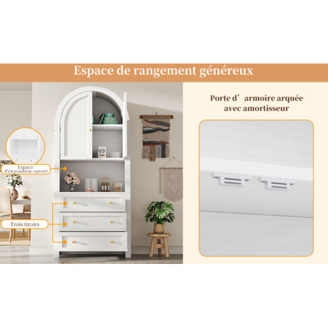 Armoire de rangement à poutres élevées, avec des tiroirs et des portes. Une porte de rangement à poutres élevées, indépendante, est disponible pour la cuisine et le salon. (1/5)