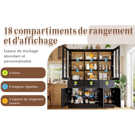 Meubles de haute qualité pour le salon ( dimensions : 140×38,5×175 cm). Meuble à tiroirs, meuble de cuisine, meuble de salle à manger avec des tiroirs. Meuble moderne et minimaliste. Étagère fixe pour (1/5)
