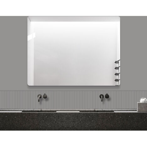 Miroir mural sans cadre, de 60×80 cm – Miroir pour la salle de bains, sans cuivre. De style moderne, idéal pour les chambres à coucher ou les entrées. (1/5)