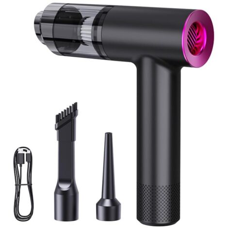 LOLLANDA Aspirateur portable, aspirateur compact rechargeable, aspirateur de voiture, capacité de 3600 mAh, convient aux voitures, noir. (1/5)