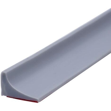 Bandes de finition pour portes et fenêtres, bandes décoratives d'angle, bandes de rétention d'eau autocollantes 3 m, 1,5 x 1,5 cm, gris