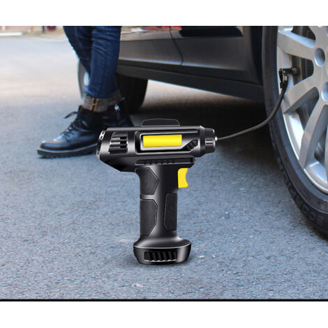 Pompe à air portable pour voiture, sans fil, avec affichage numérique, idéale pour les voitures et les ballons de sport. (1/5)