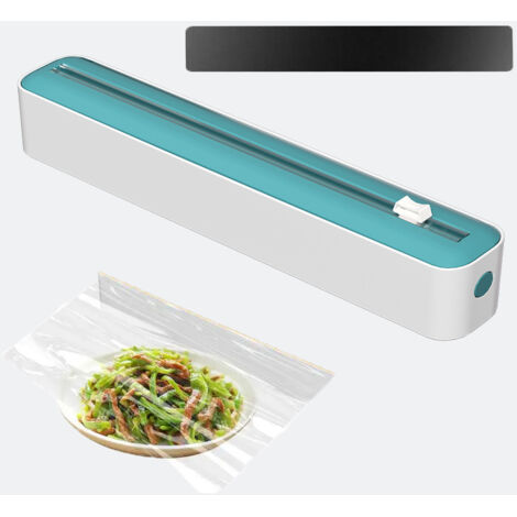 Coupe-film plastique magnétique avec lame coulissante bidirectionnelle et scelleuse pour papier sulfurisé et papier sulfurisé, vert (1/5)