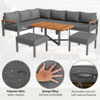 Set de meubles de jardin pour 7-8 personnes. Meubles de jardin, set de meubles de jardin destinés aux jardins, au balcon ou à la terrasse. Conforme aux conditions météorologiques.