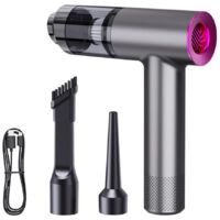 LOLLANDA Cordless portable mini vacuum cleaner, handheld vacuum cleaner, car vacuum cleaner, gray