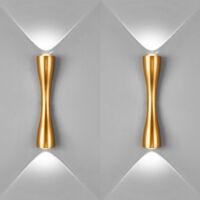 Lot de 2 appliques murales LED minimalistes sans cadre, idéales pour la chambre et le salon, 220 V, 24 cm, 6 W, lumière blanche