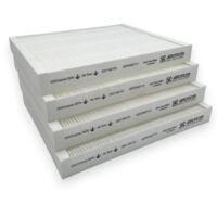 Aerofilter - Lot de 4 Filtres G4 pour VMC Double Flux UNELVENT Orka BP/BP HR - 255x180x25mm - Filtration Air Intérieur - Installation Rapide