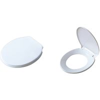 VeeBath Essentials WC White Toilet Seat Slow Soft Closing Toilet Pan Seat Hinges