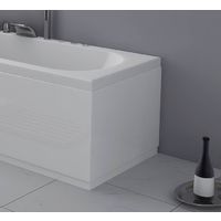 VeeBath Linx End Bath Panel White Gloss Wooden MDF Adjutable Plinth - 750mm