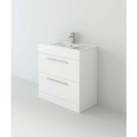 VeeBath Sphinx 800mm Floor Standing Vanity Unit & Mirror Cabinet Bathroom Set