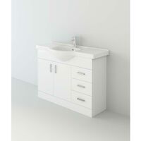 VeeBath Linx 1050mm Floor Standing Vanity Unit & Mirror Cabinet Bathroom Set