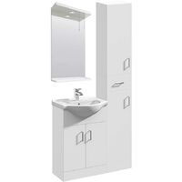 VeeBath Linx Vanity Basin Unit Mirror Cabinet Bathroom Furniture Suite - 900mm