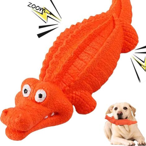 Quietschendes Krokodil-Hundespielzeug, robustes interaktives Gummispielzeug, Hundetrainingsspielzeug, Kauspielzeug, Beißspielzeug, Hundegeschenk (1/5)