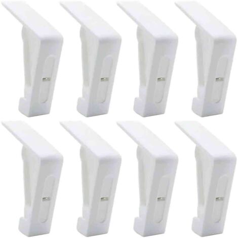 Weiße Tischdeckenclips aus Kunststoff für Gartentische – Verstellbare, federbelastete Clips für Garten- und Picknicktischdecken (1/5)