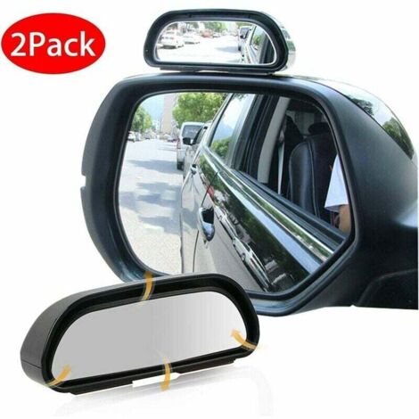 Set mit 2 360°-Totwinkelspiegeln für Autos, universelle, rechts und links verstellbare HD-Glas-Weitwinkel-Zusatzspiegel für tote Winkel, geeignet für Vans, SUVs, Wohnmobile und Rahmen (1/5)