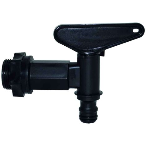 EINNENFFER 1/4-Dreh-Tankhahn aus HDPE-Kunststoff – Automatische Düse, Schwarz, Langlebig und Praktisch (1/5)