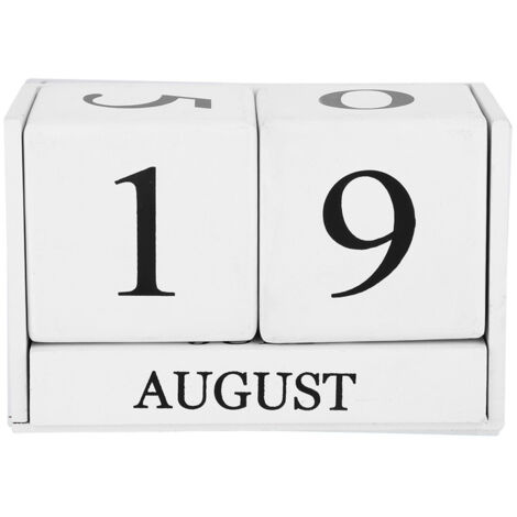 Dekorativer Kalender für Zuhause, Bastelarbeiten, Büro, Schreibtischdekoration (weiß) (1/5)