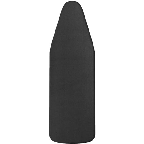 Extra dicker und strapazierfähiger Bügelbrettbezug mit Kissen, gepolstert, mehrlagig, antihaftbeschichtet, hitze- und fleckenbeständig, schwarz