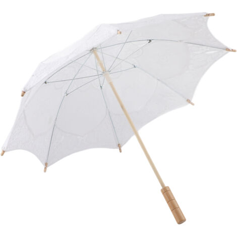 Spitzen-Sonnenschirm für Hochzeiten, Sonnenschirm, Sonnenschutz, Dekoration für Hochzeitsfotos (großes weißes Modell) (1/5)
