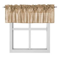 Transparenter, goldfarbener Voile-Vorhang mit Ösen, 140 cm x 46 cm – EINNENFFER – Ideal für Schlafzimmer, Küche und Wohnzimmer, filtert das Licht elegant